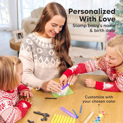 Baby Hand and Footprint Kit, Personalized Baby Christmas Ornament (Chime) - color: Chime