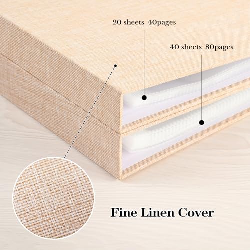 Mublalbum 8x8 Inch 3 Ring DIY Scrapbook Photo Album 40 Pages, Beige - color: Beige, size: 8x8 Inch 40 Pages