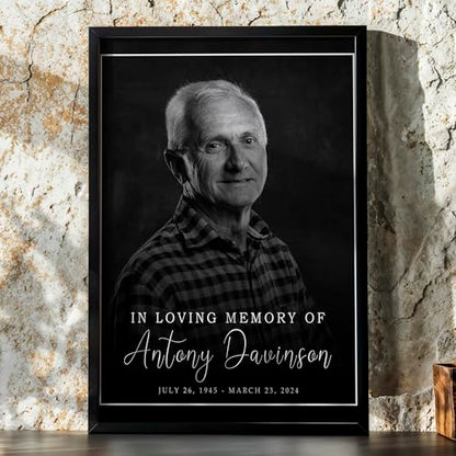 Personalized Memorial Picture Black Frame Plaque Sign with Custom Photo, Sympathy Gift for Loss of Parents, Handcrafted Tribute to Loved Ones, In Loving Memory Of Gifs - color: Design 7