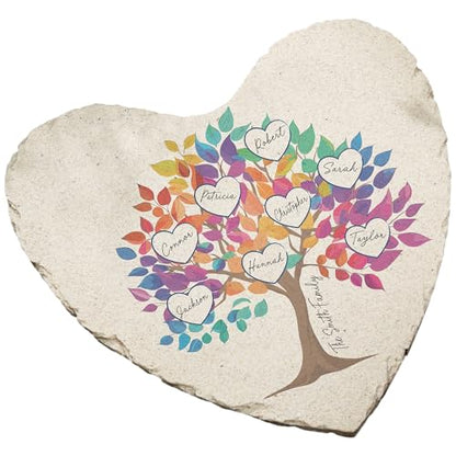 Personalization Universe Vibrant Family Tree Personalized Garden Stone