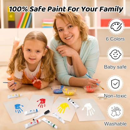 Family Handprint Kit for 4, Hand Print Keepsake Frame DIY Craft Gift - color: Black, size: 4 Pages Acrylic Boards