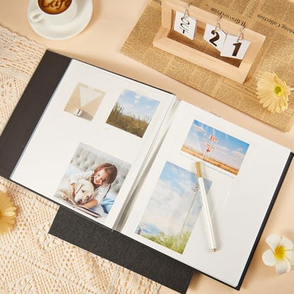 Jetec 5 Pcs 11 x 10.6 Inch Large Photo Album Self Adhesive,Black - color: Black