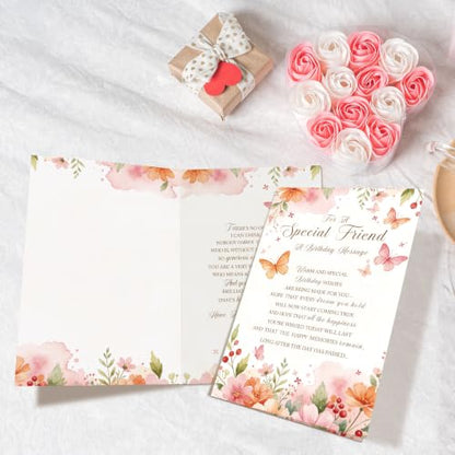 Heartfelt Birthday Card for Friend, Happy Birthday Card for Best Friend Bestie, Sentimental Friends Bday Cards Gift for Him Her - color: Friend Birthday