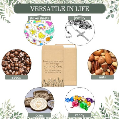 Maitys 101 Pcs Let Love Grow Seed Packets Wedding Shower Favors Sign