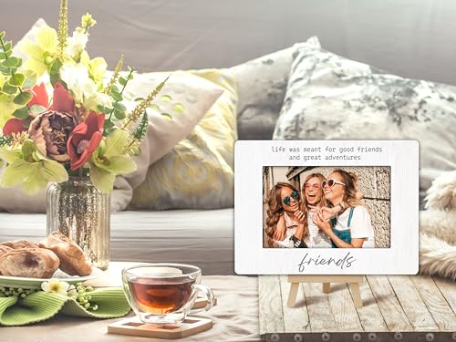 Best Friend Picture Frame, Friends Frame, Life Was Meant For Good Friends, Birthday Graduation Gifts Ideas, Photo Frames For Home Tabletop Decor A(02 - size: Life Was Meant For Good Friends