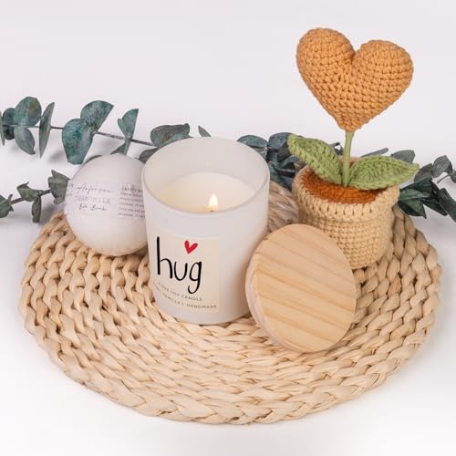 Get Well Care Package for Women - Feel Better Soon Basket, Sympathy and Thinking of You Gifts After Surgery Recovery - color: Yellow heart-shaped potted plant