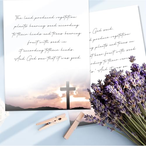 Ceiba Tree 50 Sheets Religious Stationery Letterhead Paper | Easter Decorative Printable Letter, Christian Writing Paper, Communion, Wedding, Baptism, Printing Party Invitations