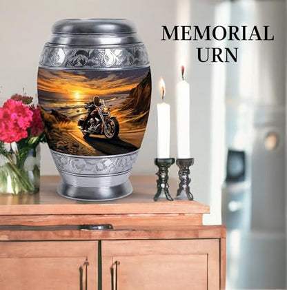 Motorcycle Urn for Ashes Adult Man - 10" Large Adult Size Cremation Urns - size: MON-10 Inch, 1 Pc