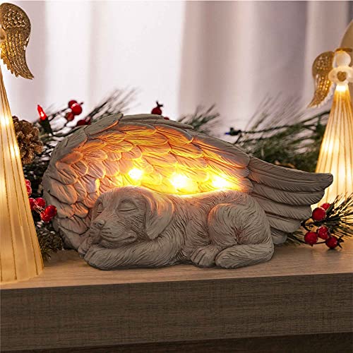 iHeartDogs Forever My Guardian Angel Garden Solar Light, Dog Memorial Stone