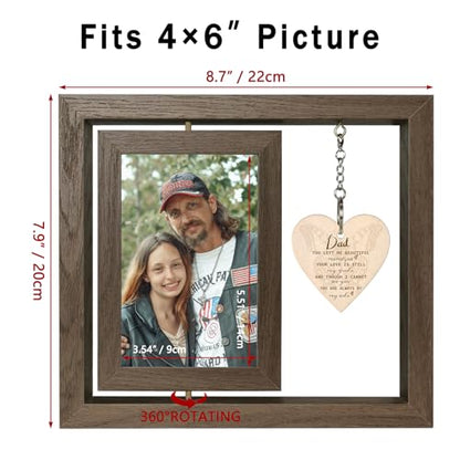 EYITUPC Rotating Dad Memorial Wood Frame Loss of Father Sympathy Gift - color: Dad