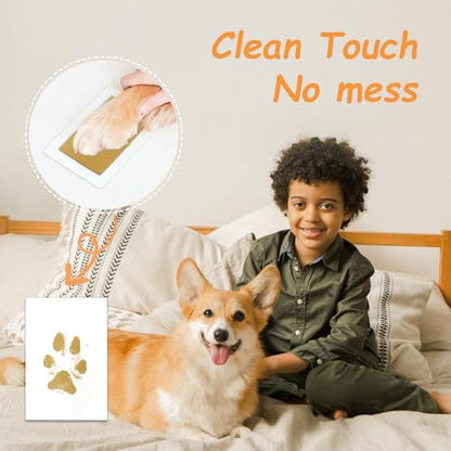 DeerZone Inkless Paw Print Kit,Dog Paw Print Kit,Dog Nose Print Kit - color: Gold/Silver, size: Small-Medium 4 Pack