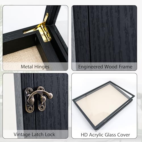 18x24 Extra Large Graduation Shadow Box Frame with Glass,Black - color: Black, size: 18*24