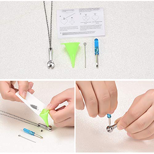 shajwo Wrench Urn Necklace for Ashes for Women Men Human Ashes Stainless Steel Hammer Cremation Jewelry for Ashes Pendant - color: Customize