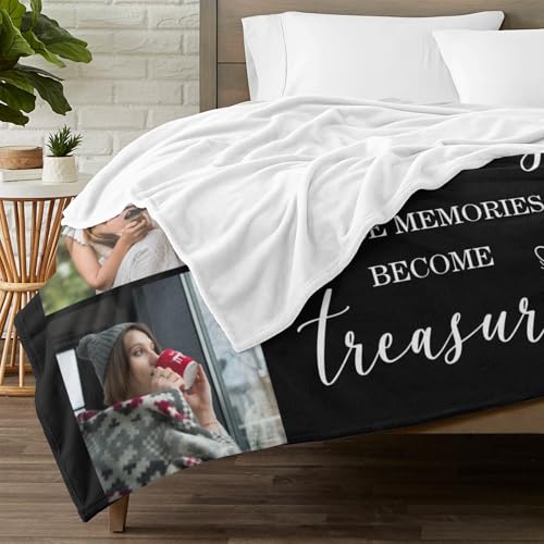 Custom Memorial Blanket with Picture Personalized Sympathy Remembrance Condolences Bereavement Gifts Sympathy Gifts for Loss of Loved One Mother Dad Grandma Grandpa Sister Daughter Friend - color: Design16