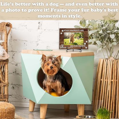YSTEP Dog Memorial Picture Frame, Pet Loss Gift, Memorial Sympathy & Bereavement Gifts for Loss of Dogs, Pet Memorial Frame, Dog Wooden Photo Frames 4x6 In -G02 - style: Style 2