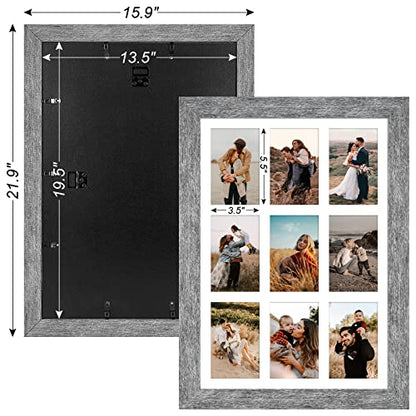 13.5x19.5 Collage Frame, 9 Open 4x6 Photo Frame Collage for Wall - color: Grey, size: 13.5x19.5 - (9 open4x6）