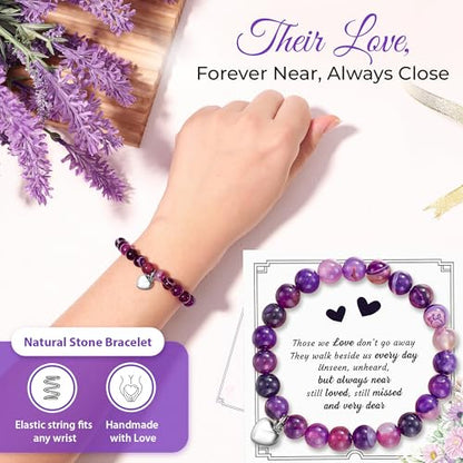 Sympathy Gifts for Loss of Loved One, Bereavement Grief Basket for Women | Sorry for Your Loss Condolences Gift for Grieving Friend, Mom or Sister with Lavender Candle, Insulated Mug, Bracelet & Card
