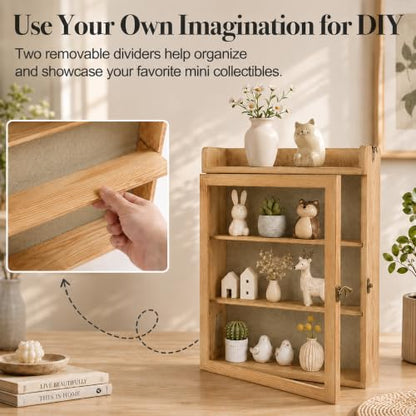 11x16 Flower Shadow Box Frame with Shelves, Rustic Wood - color: Standard Wood