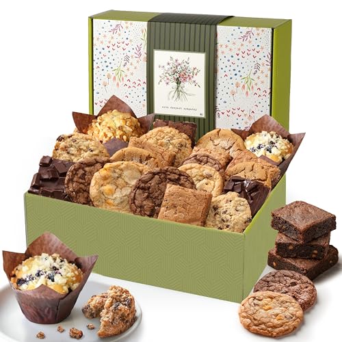 Broadway Basketeers Sympathy Bakery Gift Box Fresh Baked Brownies & Cookies - size: Medium