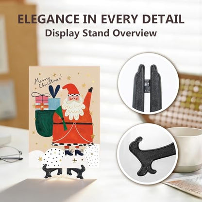 Artliving 5 Inch Black 12pcs/Set Plastic Easels Plate Display Stands Picture Frame Stand Holder - color: Black, size: 5 inch (12 pack)