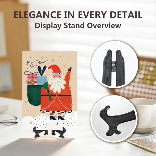 Artliving 3 Inch Black 12pcs/Set Plastic Easels Plate Display Stands Picture Frame Stand Holder - color: Black, size: 3 inch (12 pack)