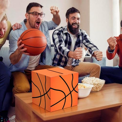 Basketball Card Box Sports Party Favors Post Box Cardboard Receiving Money Holder for Basketball Theme Wedding Reception, Baby Showers, Anniversary, Birthday Party, Table Centerpiece Decorations - style: Basketball