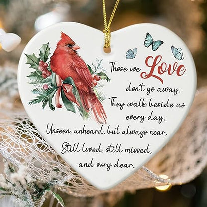 Cardinal Memorial Christmas Ornament Keepsakes - Sympathy, Bereavement Gifts for Loss of Loved One, Condolences Gift, in Loving Memory of Mother, Father, Son, Daughter, Brother, Husband - style: Memorial