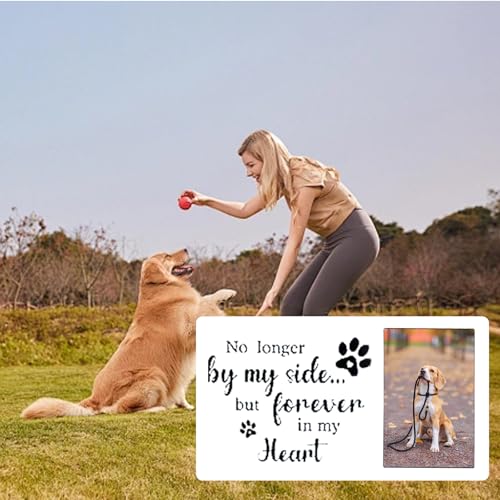 Dog Memorial Gifts Picture Frame, Pet Memorial Gifts for Loss, Rotating Wooden Picture Frame for 4x6 inches Photos, Sympathy Gift & Dog Bereavement Remembrance