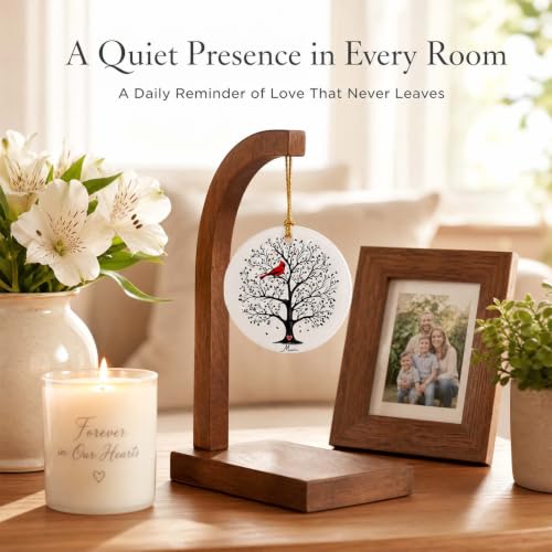 Mom Memorial Ornament, Cardinal Memorial Gift for Loss of Mother, First Christmas Without Mom Ornament, in Loving Memory Keepsake for Daughter Son, Sympathy Remembrance Gift for Family