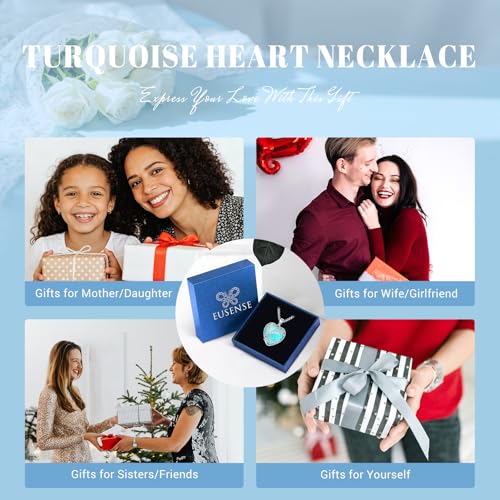 Eusense Tree of Life Necklace for Women Men Sterling Silver 925 Tree Urn Locket Cremation Jewelry Family Tree Pendant Gifts for Her Him Mom Dad Grandma Daughter - style: E-E-Tree of Life Necklace Turquoise