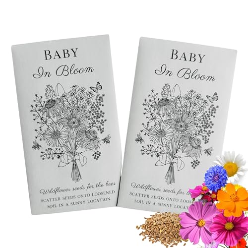 Wildflower Baby Shower Favors Seed Packets Pack of 25 Baby in Bloom Shower Favors Wildflower Baby Shower Favors | Baby in Bloom seed packet favor