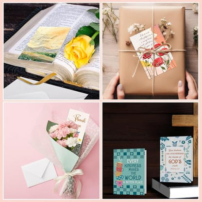 Affrolling 50 Pcs Christian Thank You Cards Bulk with Envelopes Stickers - style: Vintage