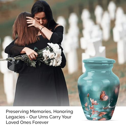 Butterfly Keepsake Urn - Small Funeral Urns - Adult Cremation Urns - Urns for Human Ashes Adult Female Mom - Cremation Memorial - Ash Holders for Human Ashes (3 INCH Pack of 2) - size: #3 (Set of 2)