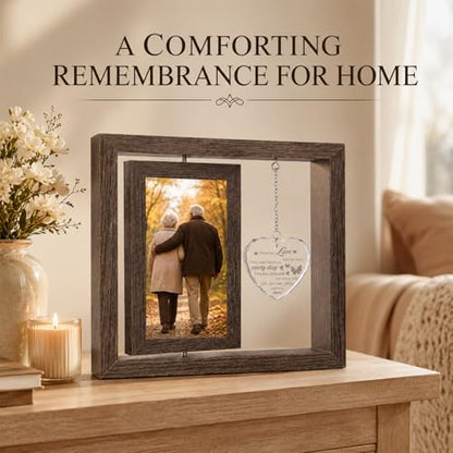 Memorial Sympathy Gifts for Loss of Loved One, Bereavement Remembrance Picture Frame for Loss of Mom Dad, In Memory of Loved One Gifts, Condolence Funeral Sentimental Gift, Rotating Frame Displays Two 4x6 Photos - size: Those We Love
