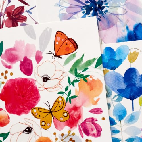 Hallmark Blank Cards with Envelopes, Assorted 48-Pack (Painted Flowers) | Painted Floral Artwork in Four Styles, Coordinating Envelopes, Premium Paper Stock, 3.8 x 5.2 in - style: Blank Cards
