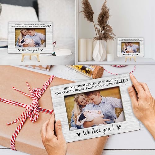 Daddy Picture Frame, First Time Dad Gifts for Husband, New Dad Keepsake Frames, 4x6 Father's Day Picture Frame for Tabletop Display Photo Insert - M08 - style: Be A Daddy