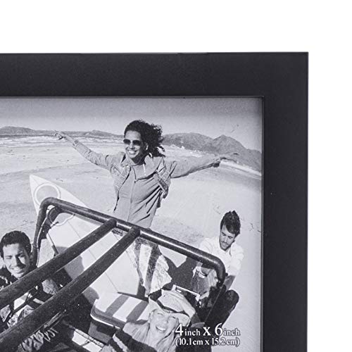 Malden International Designs 8-Opening 4x6 Collage Picture Frame, Black Plastic, Wall Mount - color: Black
