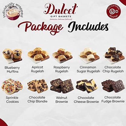 Dulcet Gift Baskets Classic Happy Valentine’s Day Baked Cookie & Brownie Gift Tin- Perfect Celebration Gift Card for Women, Her, Mom, Friends, Family, Daughter, Sister or Co-worker - style: Valentine's Day