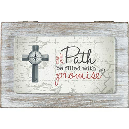 Precious Moments 192105 May Your Path Be Filled with Promise Wood and Resin Music Box