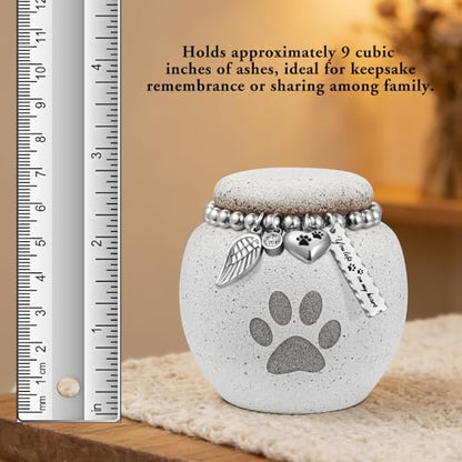 abooxiu Pet Urn for Dogs Cats 2.76 Inch Small Urn for Pet Ashes Cremation Keepsake Urns Ceramic Mini Urns for Ashes Pet Memorial Sympathy Gifts for Loss of Pets Dog Urns Cat Urns