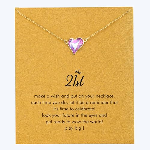 RZKING Golden Necklace for Women, Gifts for Best Friend Sister Mom Daughter - style: Colorful Heart