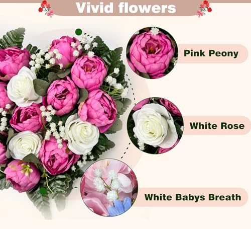 Cemetery Wreaths for Grave Decoration, Headstone Wreath with Gravestone Flower