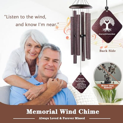 Sympathy Gifts for Loss of Loved One, 32" Memorial Wind Chimes, Thoughtful Bereavement Gifts/Sympathy Gift/Condolences Gift Basket for Loss of Dad Mom Miscarriage (Bronze) - size: Loved One
