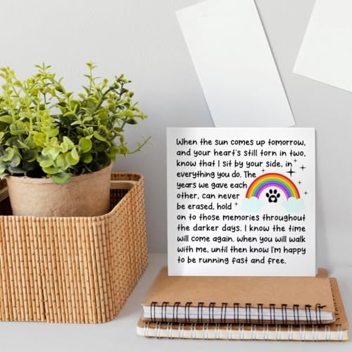 Sympathy Gift for Loss of Pet, Memorial Bereavement Gifts for Loss of Dog Cat Pet Owner Condolence in Loving Memory Gifts, Remembrance Desk Decor