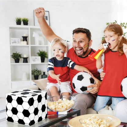 Soccer Card Box Sports Party Favors Post Box Cardboard Receiving Money Holder for Soccer Theme Wedding Reception, Baby Showers, Anniversary, Birthday Party, Graduation Table Centerpiece Decorations - style: Soccer