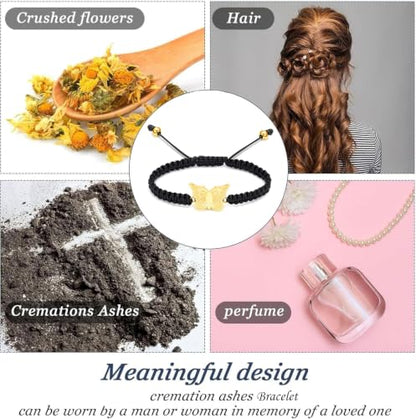 zeqingjw Butterfly Urn Bracelet for Ashes for Women Men - color: Gold