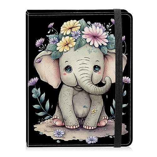 Photo Album 4x6 Photos - 60 Photos Capacity PU Leather Cover Photo Album with Strong Elastic Band, Portable Picture Album for Family Wedding Wedding Anniversary, Cute Baby Elephant - color: Cute Baby Elephant
