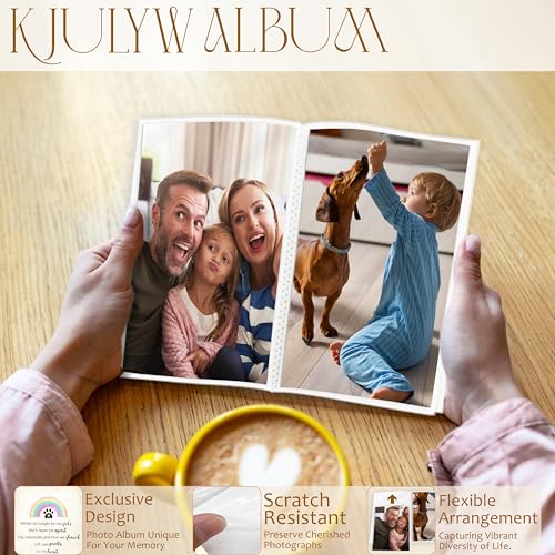 Pet Memorial Photo Albums 4x6, Dog Cat Remembrance Gift, Whilst No Longer by My Side We'll Never Be Apart Small Memory Photo Album Book for 18 Pockets Hold 36 Pictures