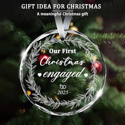 Christmas Ornaments Our First Christmas Engaged Ornament 2026 - color: 2025 Engaged
