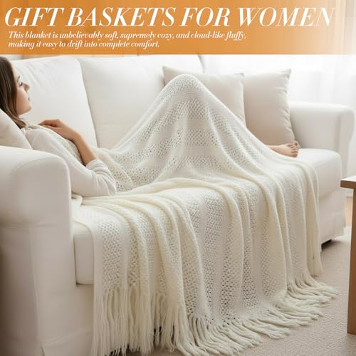 Nuogo 15 Pcs Birthday Gifts Basket for Women Self Care Package for Mother's Day Gifts Women Thinking of You Sympathy Gift Basket Get Well Soon Encouragement Inspirational Set for Mom Her